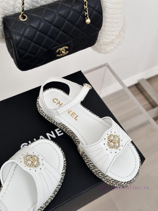 Chanel | Chanel 24C New ProductDouble C Hemp Bottom SandalsI look forward to Chanel's slippe4kbv8aom - Image 6