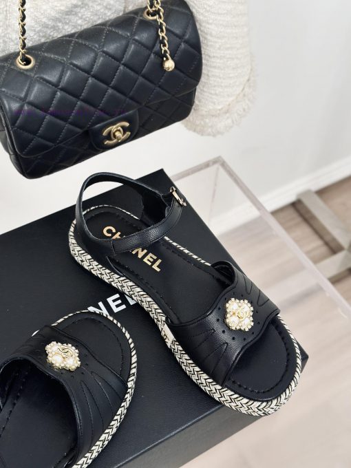 Chanel | Chanel 24C New ProductDouble C Hemp Bottom SandalsI look forward to Chanel's slippedc6d44gr - Image 6