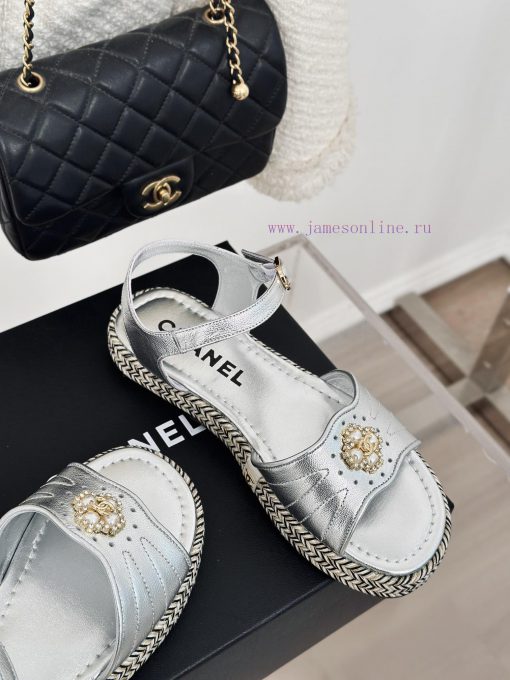 Chanel | Chanel 24C New ProductDouble C Hemp Bottom SandalsI look forward to Chanel's slipp1k3mdpg0 - Image 6