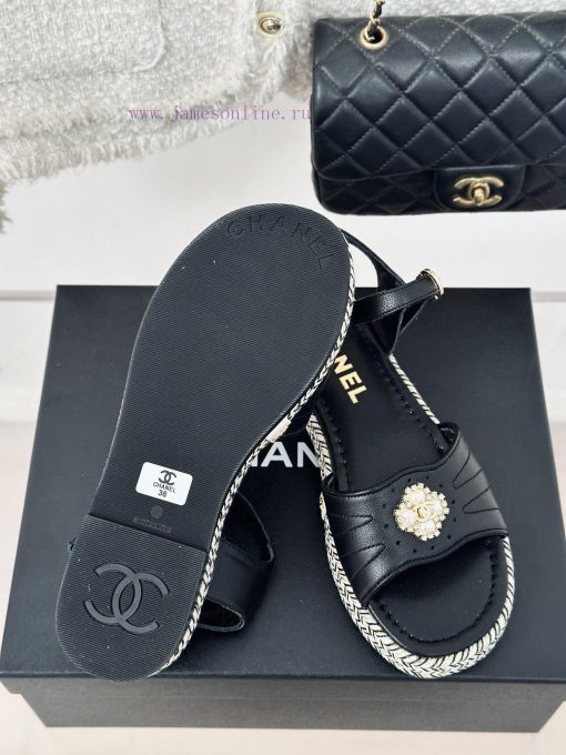 Chanel | Chanel 24C New ProductDouble C Hemp Bottom SandalsI look forward to Chanel's slippedc6d44gr - Image 10