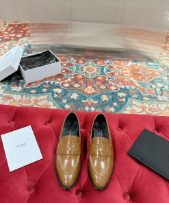 ️ CELINE Sillin Lefu shoes Caesar door buckle series casual small leather shoes are super su18mre12d