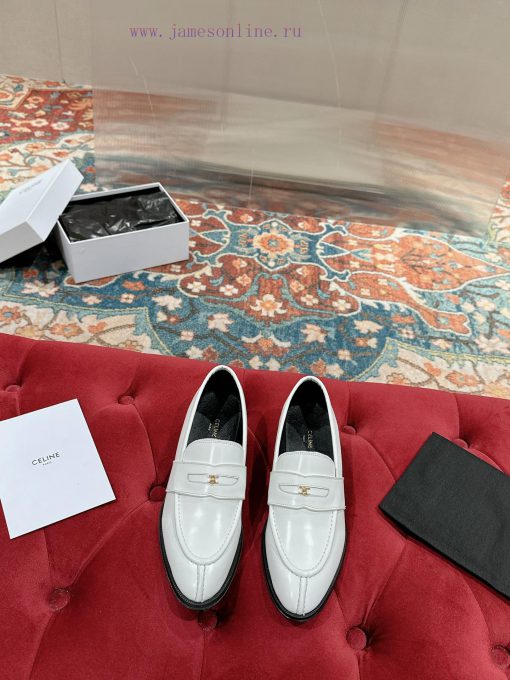 ️ CELINE Sillin Lefu shoes Caesar door buckle series casual small leather shoes are super suyn79oob4 - Image 2