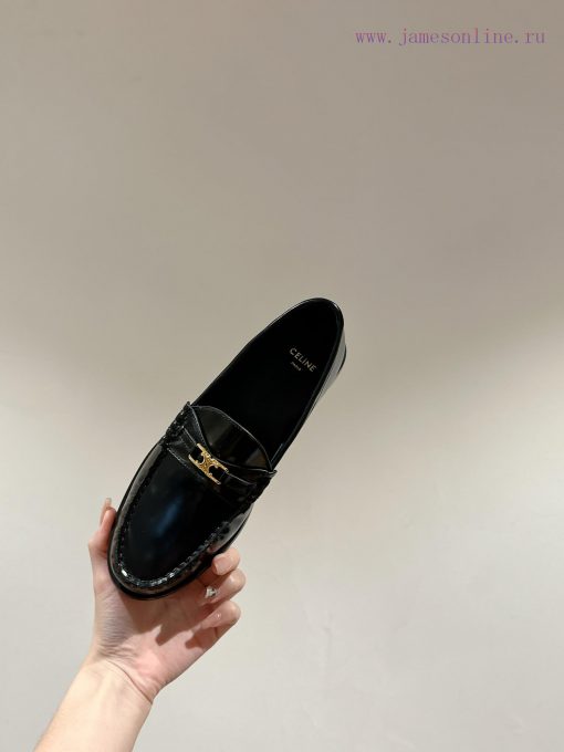 ️ CELINE Sillin Lefu shoes Caesar door buckle series casual small leather shoes are super sul148pgji - Image 3