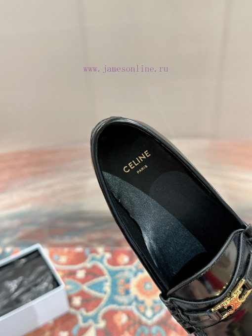 ️ CELINE Sillin Lefu shoes Caesar door buckle series casual small leather shoes are super sul148pgji - Image 7