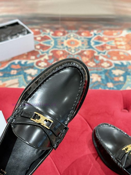 ️ CELINE Sillin Lefu shoes Caesar door buckle series casual small leather shoes are super sul148pgji - Image 8