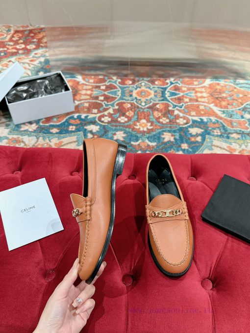 ️ CELINE Sillin Lefu shoes Caesar door buckle series casual small leather shoes are super sujsqtgz4p - Image 4