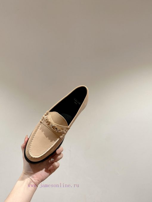 ️ CELINE Sillin Lefu shoes Caesar door buckle series casual small leather shoes are super sux1qbiwii - Image 3