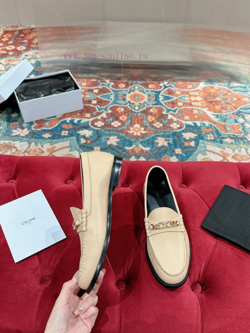 ️ CELINE Sillin Lefu shoes Caesar door buckle series casual small leather shoes are super sux1qbiwii - Image 4