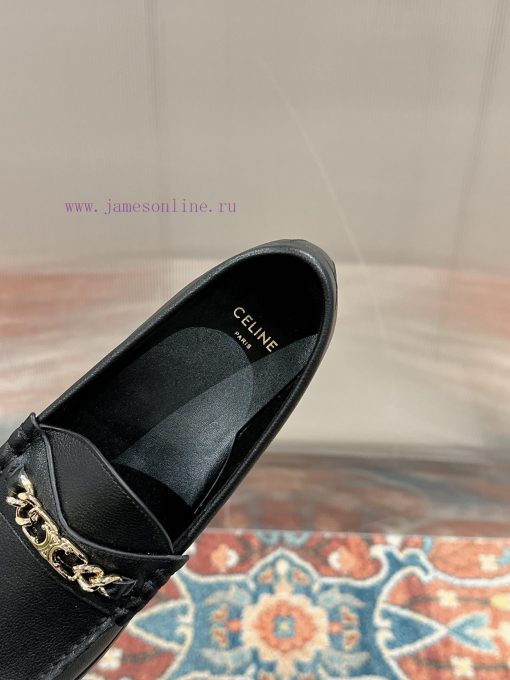 ️ CELINE Sillin Lefu shoes Caesar door buckle series casual small leather shoes are super suw2gd130b - Image 7
