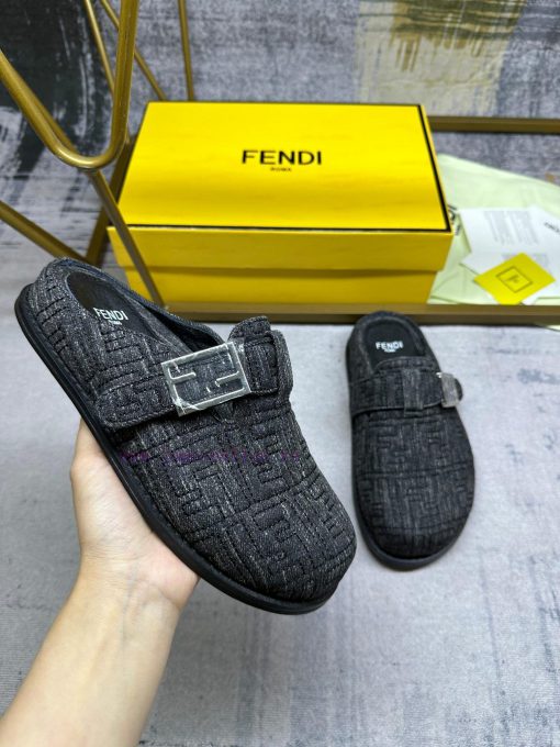 FENDI's latest hot item, flat bottomed half pack slippers with FF decorative buckle, imitatiftzdo3rd - Image 2