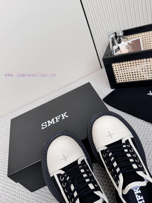 SMFK China-Chic Tide's latest popular cross flower big head thick soled derby shoesVersatilessid5822 - Image 7