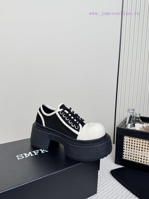 SMFK China-Chic Tide's latest popular cross flower big head thick soled derby shoesVersatilessid5822 - Image 9