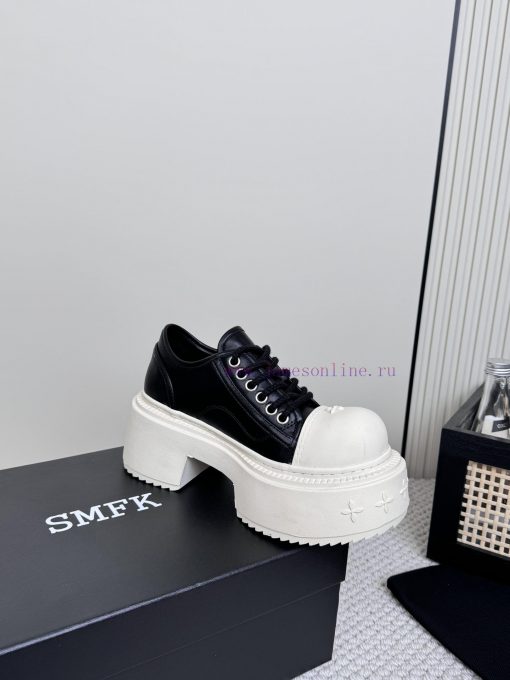 SMFK China-Chic Tide's latest popular cross flower big head thick soled derby shoesVersatileh8z2tc4t - Image 7
