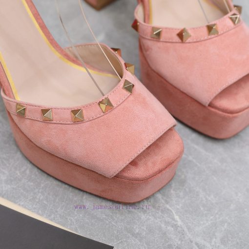Top purchasing agent: Valentino/Rivet Valentino Rookie2022 SS Latest Metal Rivet Slope Heel f0zme467 - Image 6