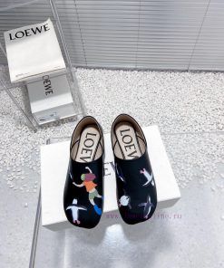 Luoyiwei Loewe's new round toe flat shoes that can be stepped on with one foot, lazy single 8ey2oqpp