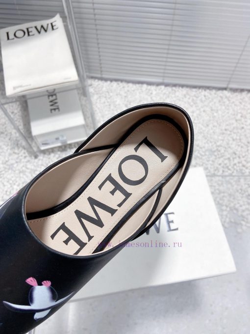 Luoyiwei Loewe's new round toe flat shoes that can be stepped on with one foot, lazy single 8ey2oqpp - Image 7