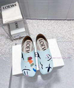 Luoyiwei Loewe's new round toe flat shoes that can be stepped on with one foot, lazy single 3msjcg3t