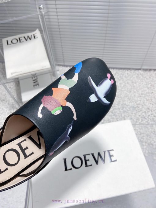 Luoyiwei Loewe's new round toe flat shoes that can be stepped on with one foot, lazy single 8ey2oqpp - Image 9