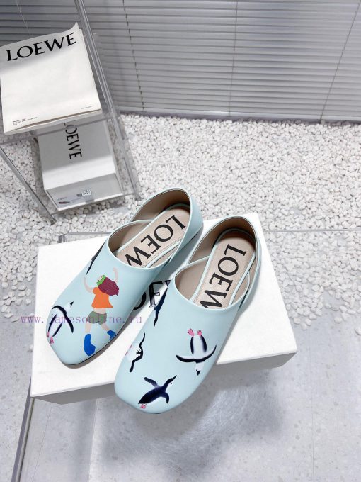 Luoyiwei Loewe's new round toe flat shoes that can be stepped on with one foot, lazy single 3msjcg3t - Image 3