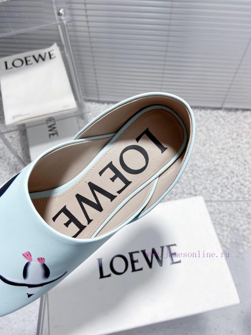 Luoyiwei Loewe's new round toe flat shoes that can be stepped on with one foot, lazy single 3msjcg3t - Image 7