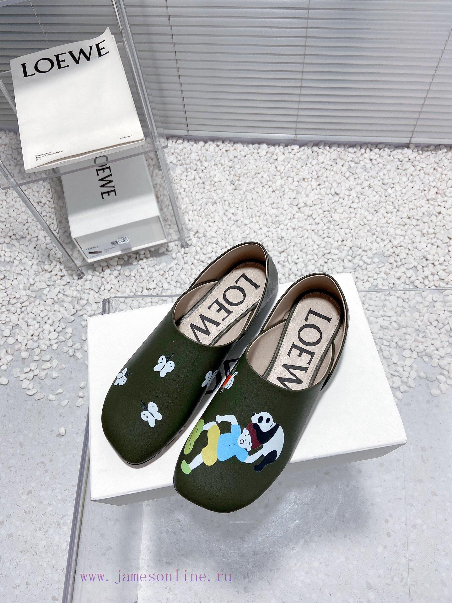 Luoyiwei Loewe's new round toe flat shoes that can be stepped on with one foot, lazy single ycouz509 - Image 3