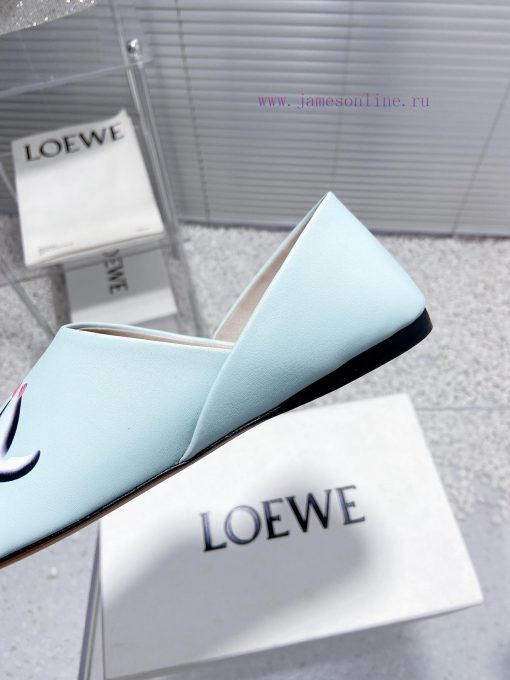 Luoyiwei Loewe's new round toe flat shoes that can be stepped on with one foot, lazy single 3msjcg3t - Image 8
