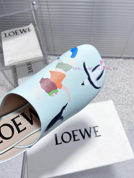 Luoyiwei Loewe's new round toe flat shoes that can be stepped on with one foot, lazy single 3msjcg3t - Image 9