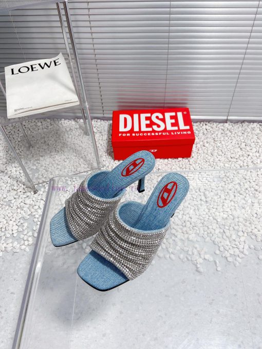Diesel niche personality diamond high heels denim slippersWho hasn't acquired the Diesel mat0ozb3vkf - Image 3