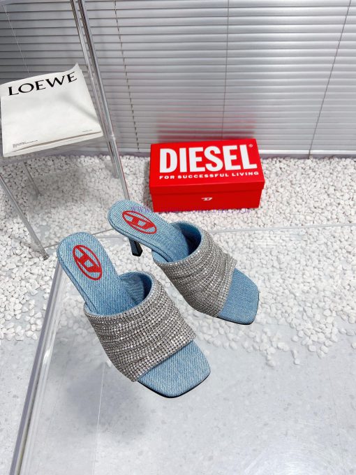 Diesel niche personality diamond high heels denim slippersWho hasn't acquired the Diesel mat0ozb3vkf - Image 4