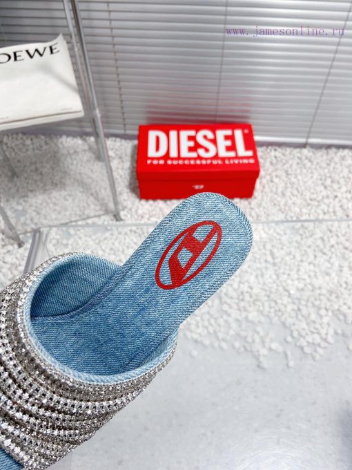 Diesel niche personality diamond high heels denim slippersWho hasn't acquired the Diesel mat0ozb3vkf - Image 7