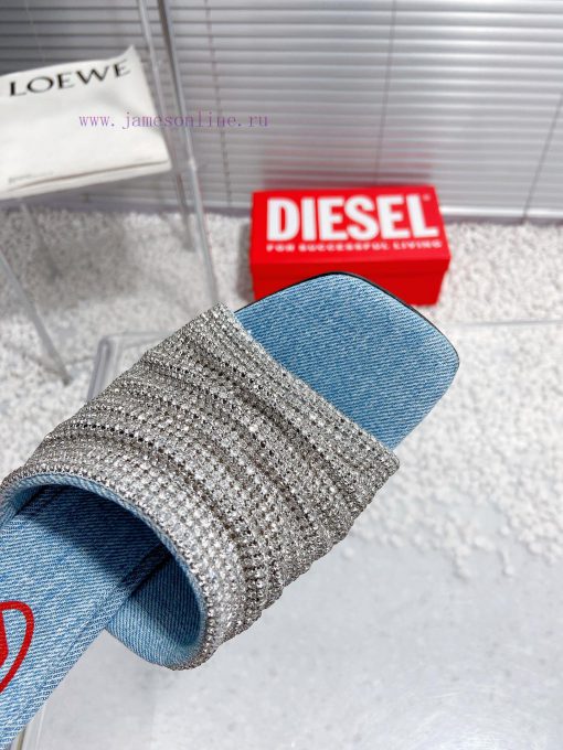 Diesel niche personality diamond high heels denim slippersWho hasn't acquired the Diesel mat0ozb3vkf - Image 9