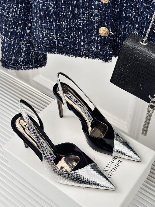 Alexander WangSpring and summer new pointed high-heeled sandalsGo materialThe shoe upper is d7jc7hj9 - Image 4