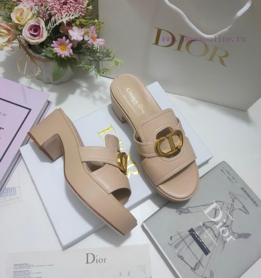 Leather sole 300, rubber sole Dior 2024 early spring new women's shoes CD letter metal logo f5zmltp5 - Image 2