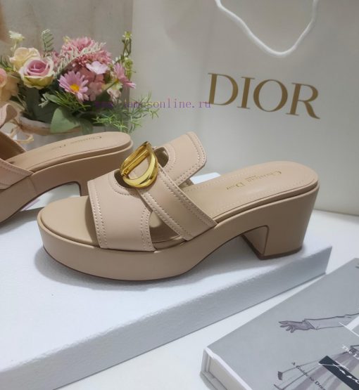 Leather sole 300, rubber sole Dior 2024 early spring new women's shoes CD letter metal logo f5zmltp5 - Image 4