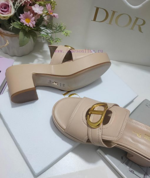 Leather sole 300, rubber sole Dior 2024 early spring new women's shoes CD letter metal logo f5zmltp5 - Image 5
