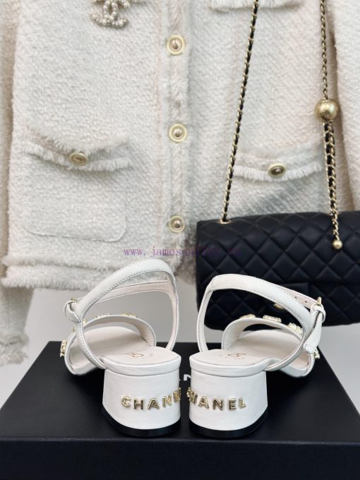 Chanel | Chanel 24C New ProductCoarse heeled sandalsThe shoe upper is made of imported lambsndmwm6su - Image 7
