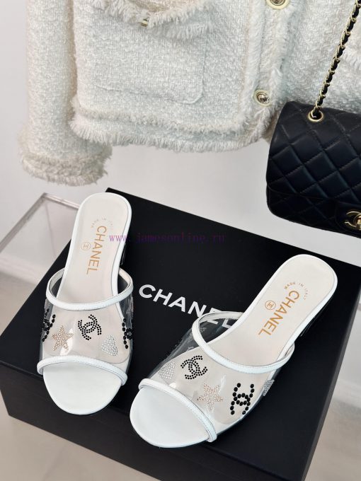 Chanel | Chanel 24P New ProductDiamond Double C Thick Heel SlippersThe upper of the shoe is f57togbp - Image 3