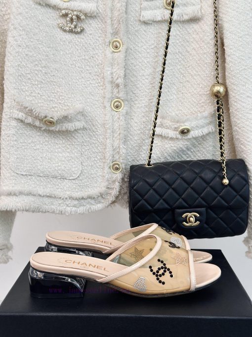 Chanel | Chanel 24P New ProductDiamond Double C Thick Heel SlippersThe upper of the shoe is yndpms80