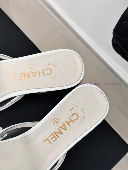 Chanel | Chanel 24P New ProductDiamond Double C Thick Heel SlippersThe upper of the shoe is f57togbp - Image 9
