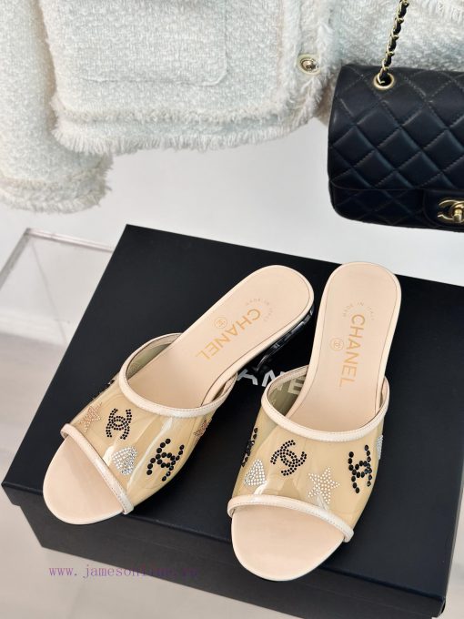 Chanel | Chanel 24P New ProductDiamond Double C Thick Heel SlippersThe upper of the shoe is yndpms80 - Image 3