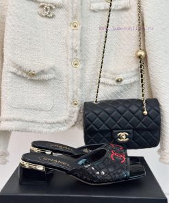 Chanel | Chanel 24P New ProductDiamond Double C Thick Heel SlippersThe upper of the shoe is aa75oqhd