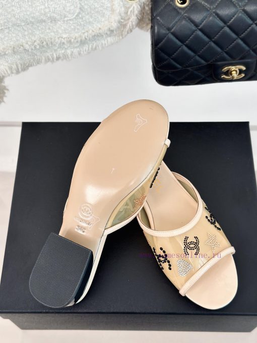 Chanel | Chanel 24P New ProductDiamond Double C Thick Heel SlippersThe upper of the shoe is yndpms80 - Image 10
