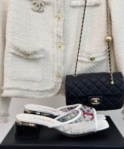 Chanel | Chanel 24P New ProductDiamond Double C Thick Heel SlippersThe upper of the shoe is k92vxvlk
