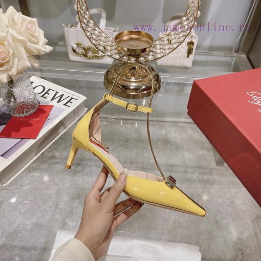 𝐑𝐨𝐠𝐞𝐫𝐕𝐢𝐯𝐢 * 24 Early Spring New Cat Heel Shoes Virgule Diamond Buckle High Heel Rear Loop wicd9j9f73 - Image 4