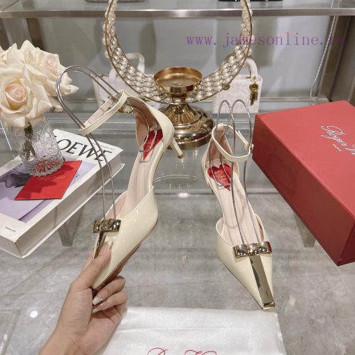 𝐑𝐨𝐠𝐞𝐫𝐕𝐢𝐯𝐢 * 24 Early Spring New Cat Heel Shoes Virgule Diamond Buckle High Heel Rear Loop wi2ri18sn8 - Image 3
