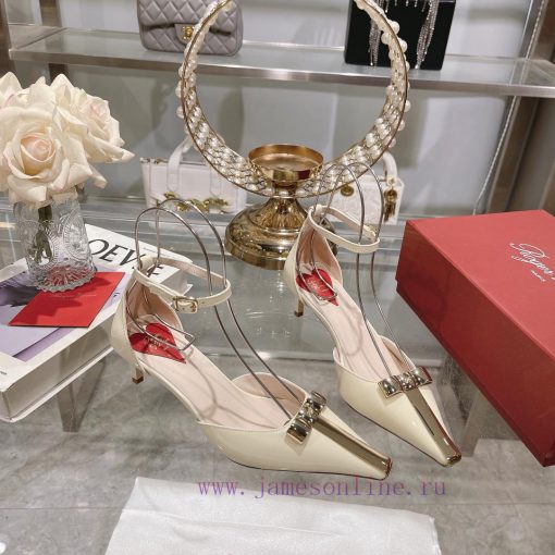 𝐑𝐨𝐠𝐞𝐫𝐕𝐢𝐯𝐢 * 24 Early Spring New Cat Heel Shoes Virgule Diamond Buckle High Heel Rear Loop wi2ri18sn8 - Image 6