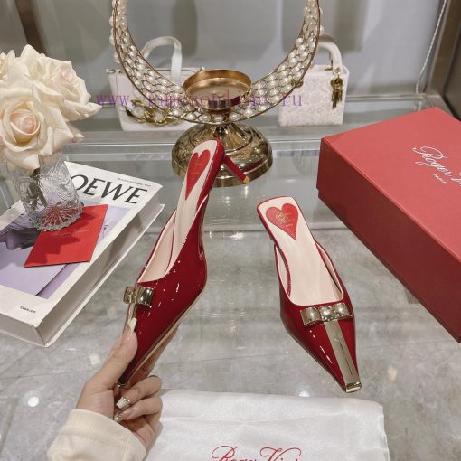 𝐑𝐨𝐠𝐞𝐫𝐕𝐢𝐯𝐢 * 24 Early Spring New Cat Heel Shoes Virgule Diamond Buckle High Heel Rear Loop wia22ltk7s - Image 3