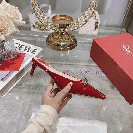 𝐑𝐨𝐠𝐞𝐫𝐕𝐢𝐯𝐢 * 24 Early Spring New Cat Heel Shoes Virgule Diamond Buckle High Heel Rear Loop wia22ltk7s - Image 4