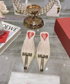 𝐑𝐨𝐠𝐞𝐫𝐕𝐢𝐯𝐢 * 24 Early Spring New Cat Heel Shoes Virgule Diamond Buckle High Heel Rear Loop wiezsq22zr