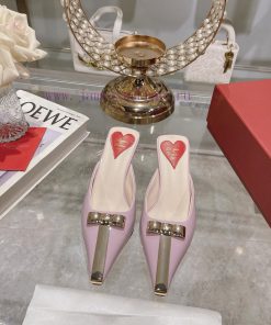 𝐑𝐨𝐠𝐞𝐫𝐕𝐢𝐯𝐢 * 24 Early Spring New Cat Heel Shoes Virgule Diamond Buckle High Heel Rear Loop wiachtwi98